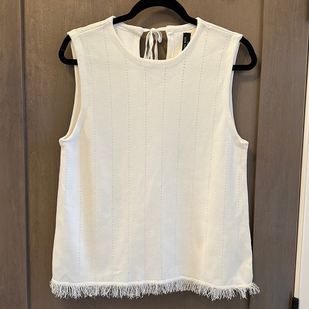 Rachel Roy Collection Ivory Knit Keyhole Back Size XL NWOT - Picture 2 of 11